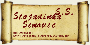 Stojadinka Simović vizit kartica